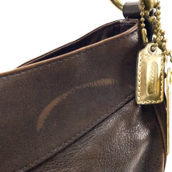 COACH Madison Brown Shimmery Leather Hobo/Shoulder Bag - H0868-13250P - Picture 13 of 16